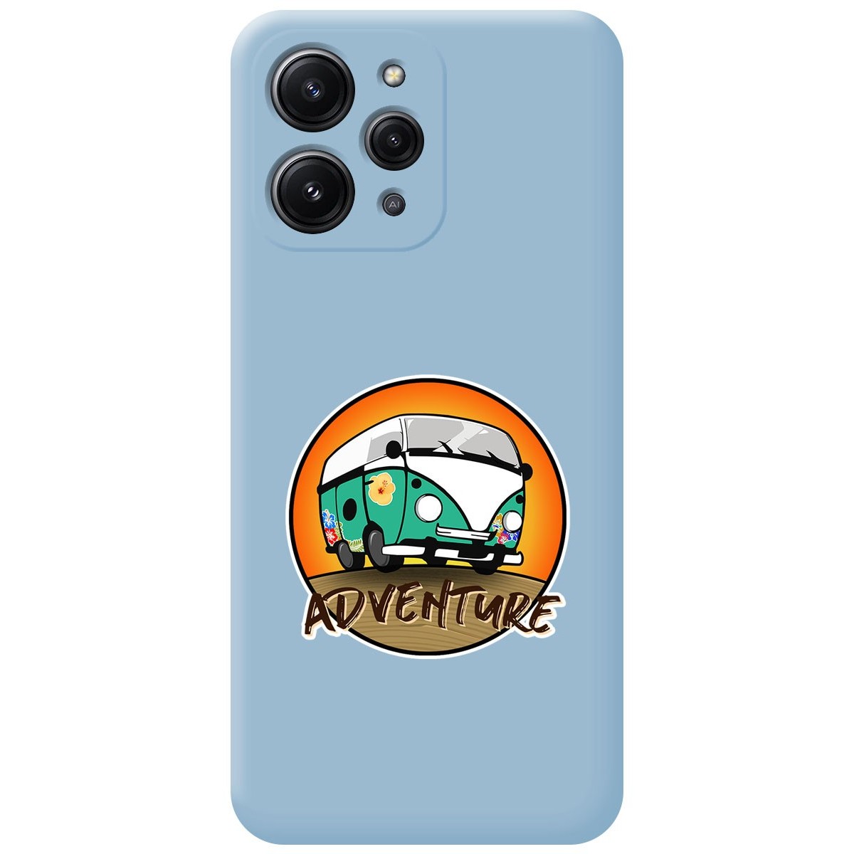 Funda Silicona Líquida Azul compatible con Xiaomi Redmi 12 diseño Adventure Dibujos