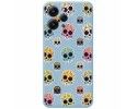 Funda Silicona Líquida Azul compatible con Xiaomi Redmi 12 diseño Catrina Dibujos