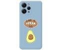 Funda Silicona Líquida Azul compatible con Xiaomi Redmi 12 diseño Vegan Life Dibujos