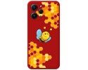 Funda Silicona Líquida Roja compatible con Xiaomi Redmi 12 diseño Abeja Dibujos