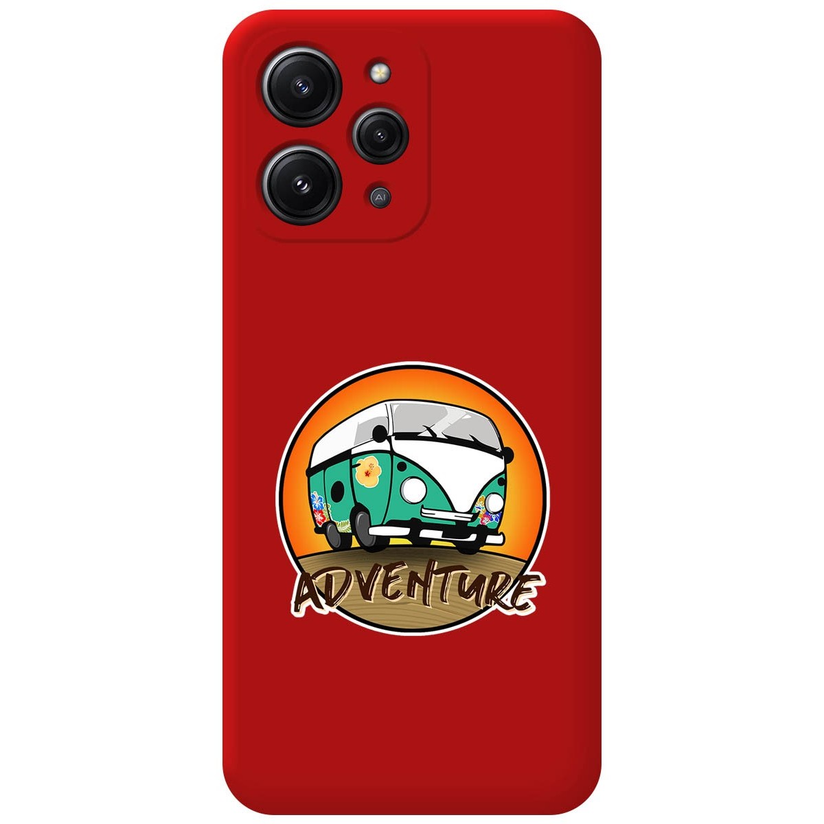 Funda Silicona Líquida Roja compatible con Xiaomi Redmi 12 diseño Adventure Dibujos