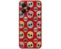 Funda Silicona Líquida Roja compatible con Xiaomi Redmi 12 diseño Catrina Dibujos
