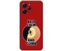 Funda Silicona Líquida Roja compatible con Xiaomi Redmi 12 diseño Hombre Escalada Dibujos