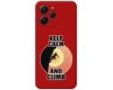 Funda Silicona Líquida Roja compatible con Xiaomi Redmi 12 diseño Mujer Escalada Dibujos