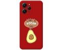 Funda Silicona Líquida Roja compatible con Xiaomi Redmi 12 diseño Vegan Life Dibujos