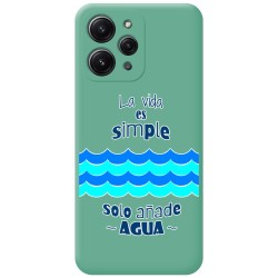 Funda Silicona Líquida Verde compatible con Xiaomi Redmi 12 diseño Agua Dibujos