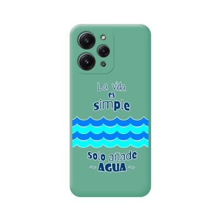 Funda Silicona Líquida Verde compatible con Xiaomi Redmi 12 diseño Agua Dibujos