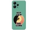 Funda Silicona Líquida Verde compatible con Xiaomi Redmi 12 diseño Mujer Escalada Dibujos