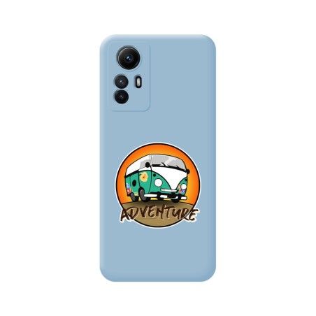 Funda Silicona Líquida Azul compatible con Xiaomi Redmi Note 12S diseño Adventure Dibujos