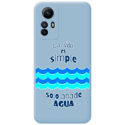Funda Silicona Líquida Azul compatible con Xiaomi Redmi Note 12S diseño Agua Dibujos