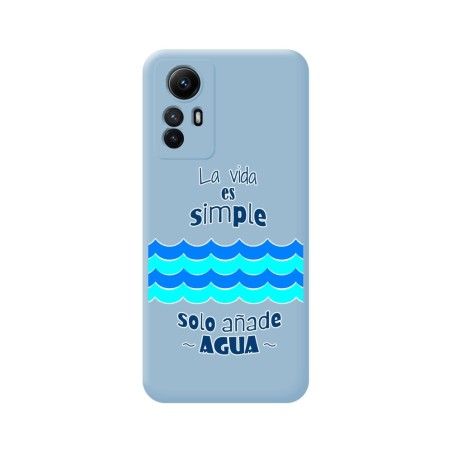 Funda Silicona Líquida Azul compatible con Xiaomi Redmi Note 12S diseño Agua Dibujos