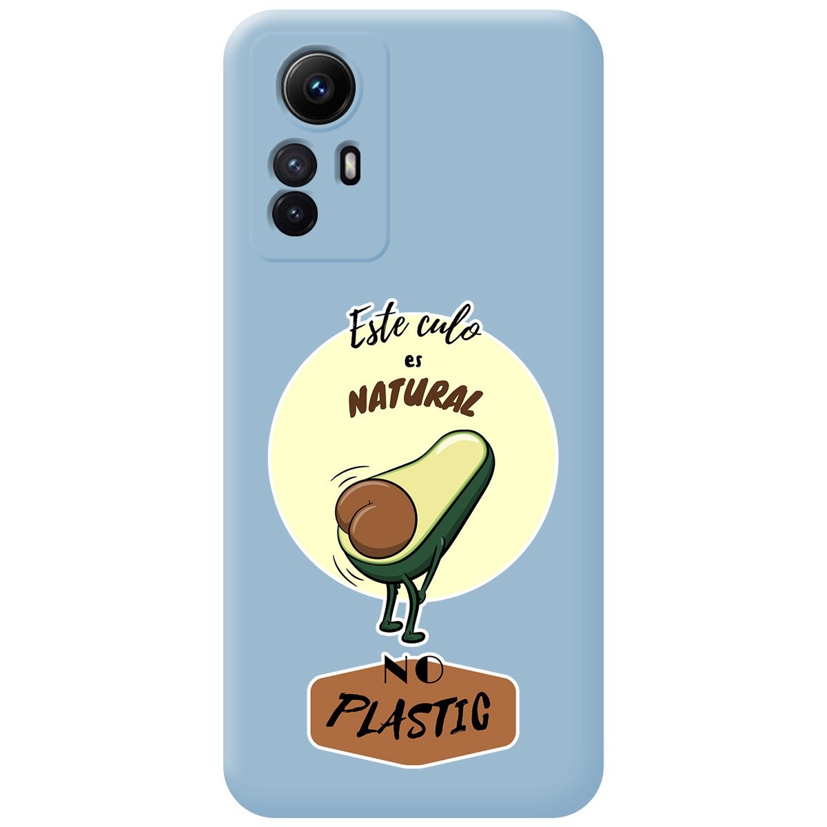 Funda Silicona Líquida Azul compatible con Xiaomi Redmi Note 12S diseño Culo Natural Dibujos