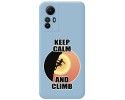 Funda Silicona Líquida Azul compatible con Xiaomi Redmi Note 12S diseño Mujer Escalada Dibujos
