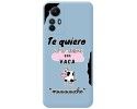 Funda Silicona Líquida Azul compatible con Xiaomi Redmi Note 12S diseño Vaca Dibujos
