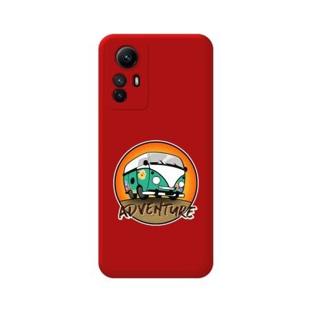 Funda Silicona Líquida Roja compatible con Xiaomi Redmi Note 12S diseño Adventure Dibujos
