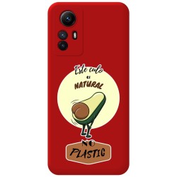Funda Silicona Líquida Roja compatible con Xiaomi Redmi Note 12S diseño Culo Natural Dibujos
