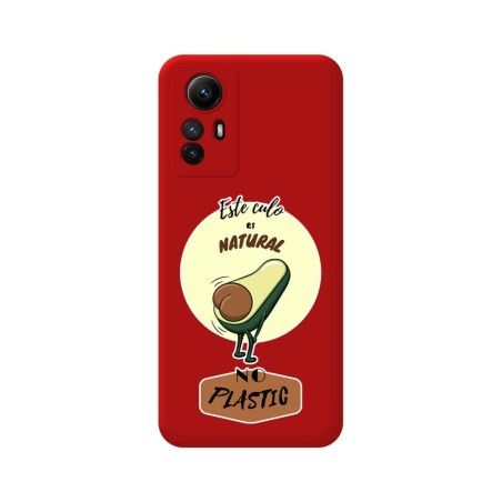 Funda Silicona Líquida Roja compatible con Xiaomi Redmi Note 12S diseño Culo Natural Dibujos