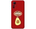 Funda Silicona Líquida Roja compatible con Xiaomi Redmi Note 12S diseño Vegan Life Dibujos