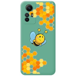 Funda Silicona Líquida Verde compatible con Xiaomi Redmi Note 12S diseño Abeja Dibujos