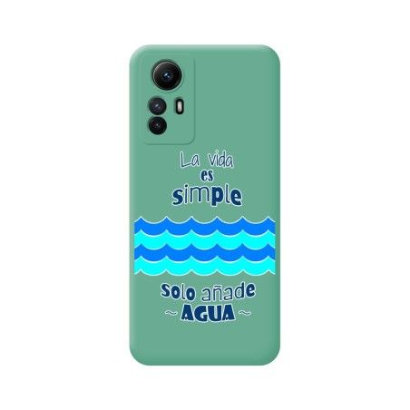 Funda Silicona Líquida Verde compatible con Xiaomi Redmi Note 12S diseño Agua Dibujos