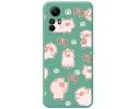Funda Silicona Líquida Verde compatible con Xiaomi Redmi Note 12S diseño Cerdos Dibujos