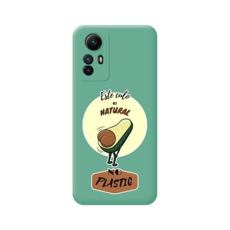 Funda Silicona Líquida Verde compatible con Xiaomi Redmi Note 12S diseño Culo Natural Dibujos