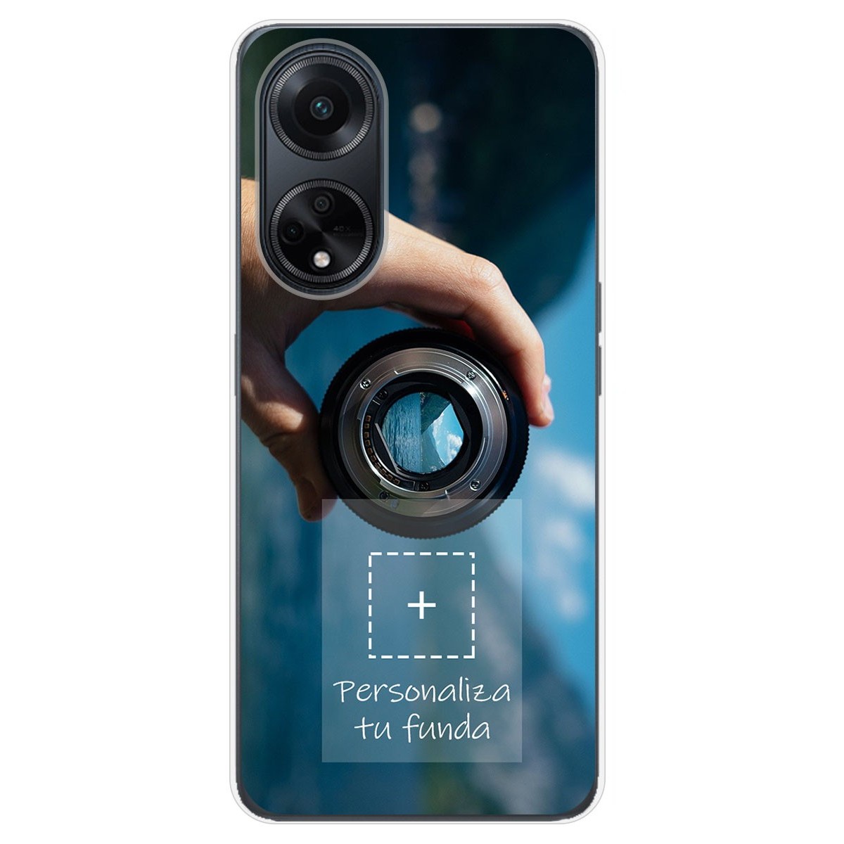 Personaliza tu Funda Silicona Gel Tpu Transparente con tu Fotografia para Oppo A98 5G Dibujo Personalizada