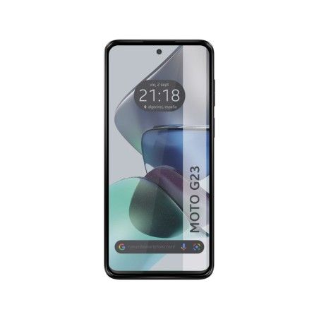 Protector Cristal Templado Completo 5D Full Glue Negro para Motorola Moto G23 Vidrio