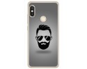 Funda Gel Tpu para Xiaomi Redmi Note 5 / Note 5 Pro Diseño Barba Dibujos