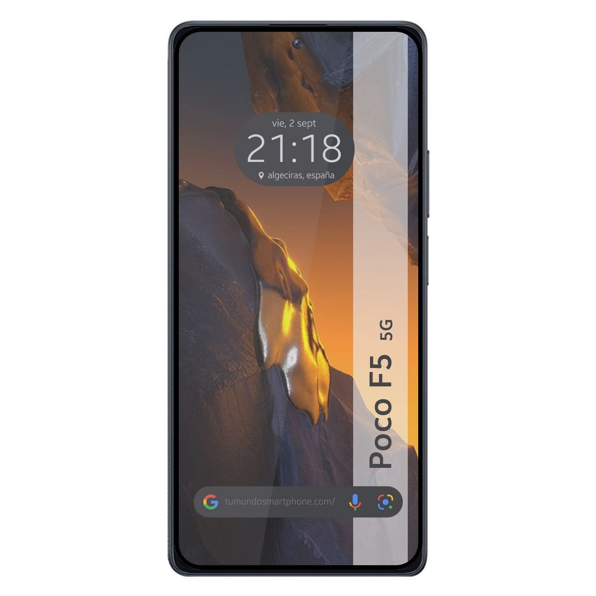 Protector Cristal Templado Completo 5D Full Glue Negro compatible con Xiaomi Poco F5 5G Vidrio