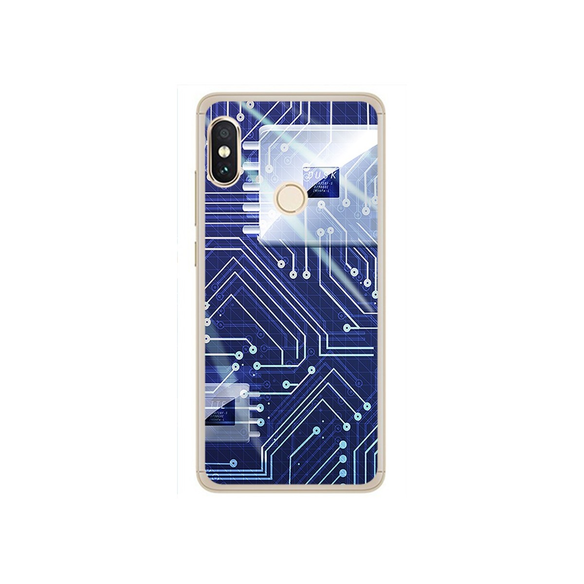 Funda Gel Tpu para Xiaomi Redmi Note 5 / Note 5 Pro Diseño Circuito Dibujos