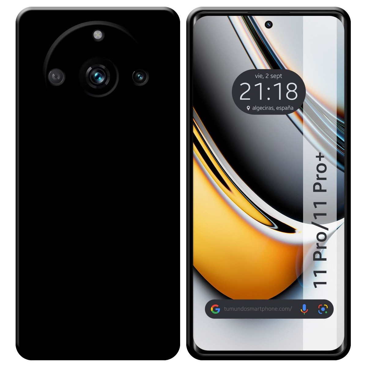 Funda Silicona Gel TPU Negra para Realme 11 Pro / 11 Pro+ Plus 5G