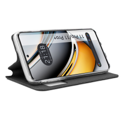 Funda Libro Soporte con Ventana para Realme 11 Pro / 11 Pro+ Plus 5G color Negra 2
