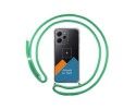 Personaliza tu Funda Colgante Transparente para Xiaomi Redmi 12 con Cordon Verde Agua Dibujo Personalizada