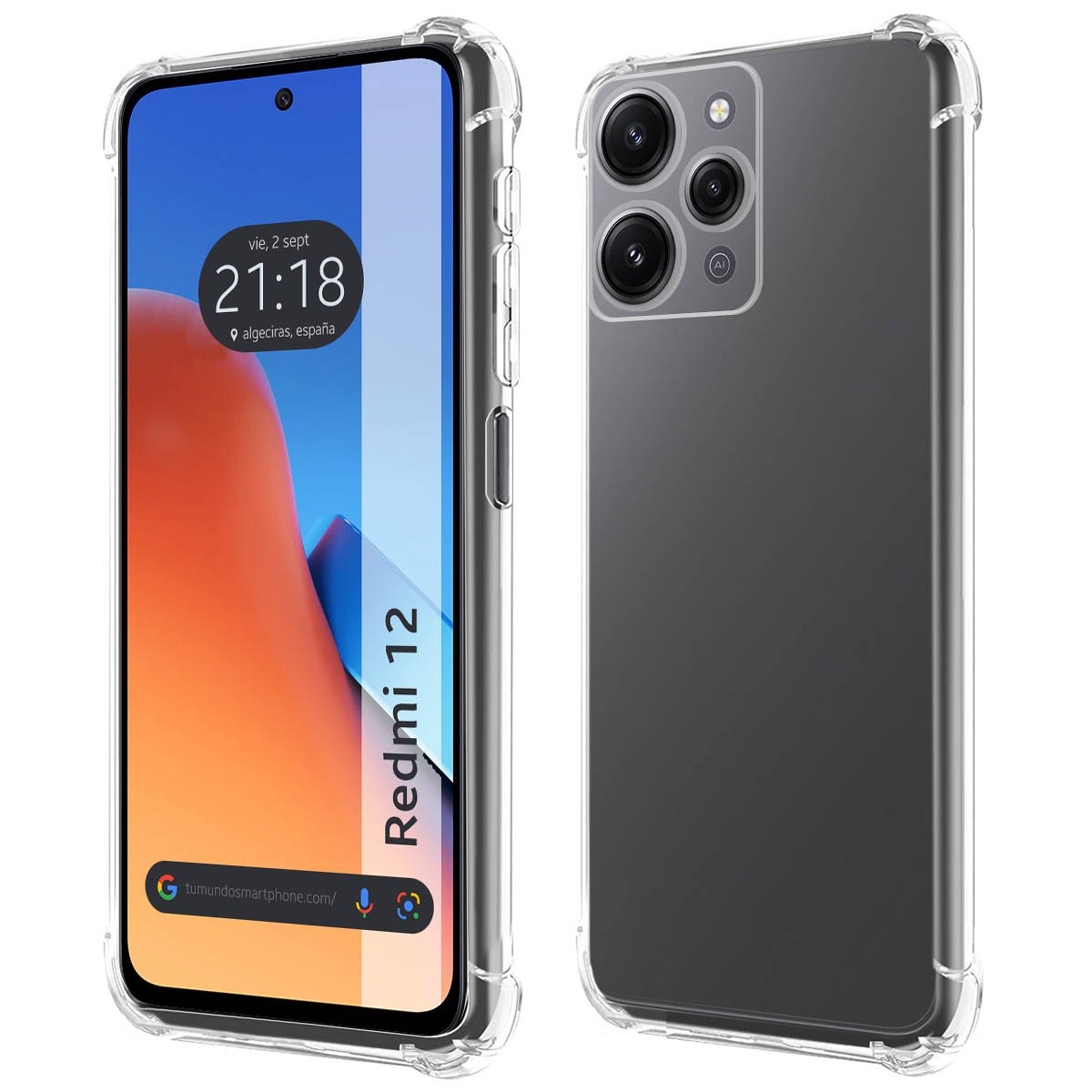 Funda Silicona Antigolpes Transparente compatible con Xiaomi Redmi 12