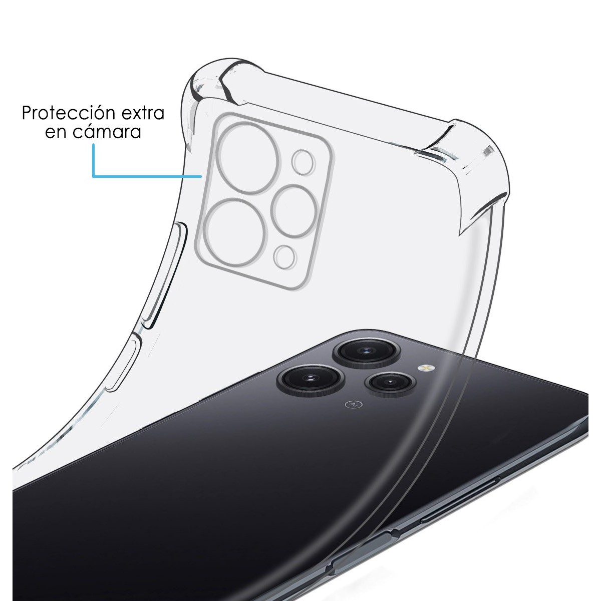 Funda Silicona Antigolpes Transparente compatible con Xiaomi Redmi 12