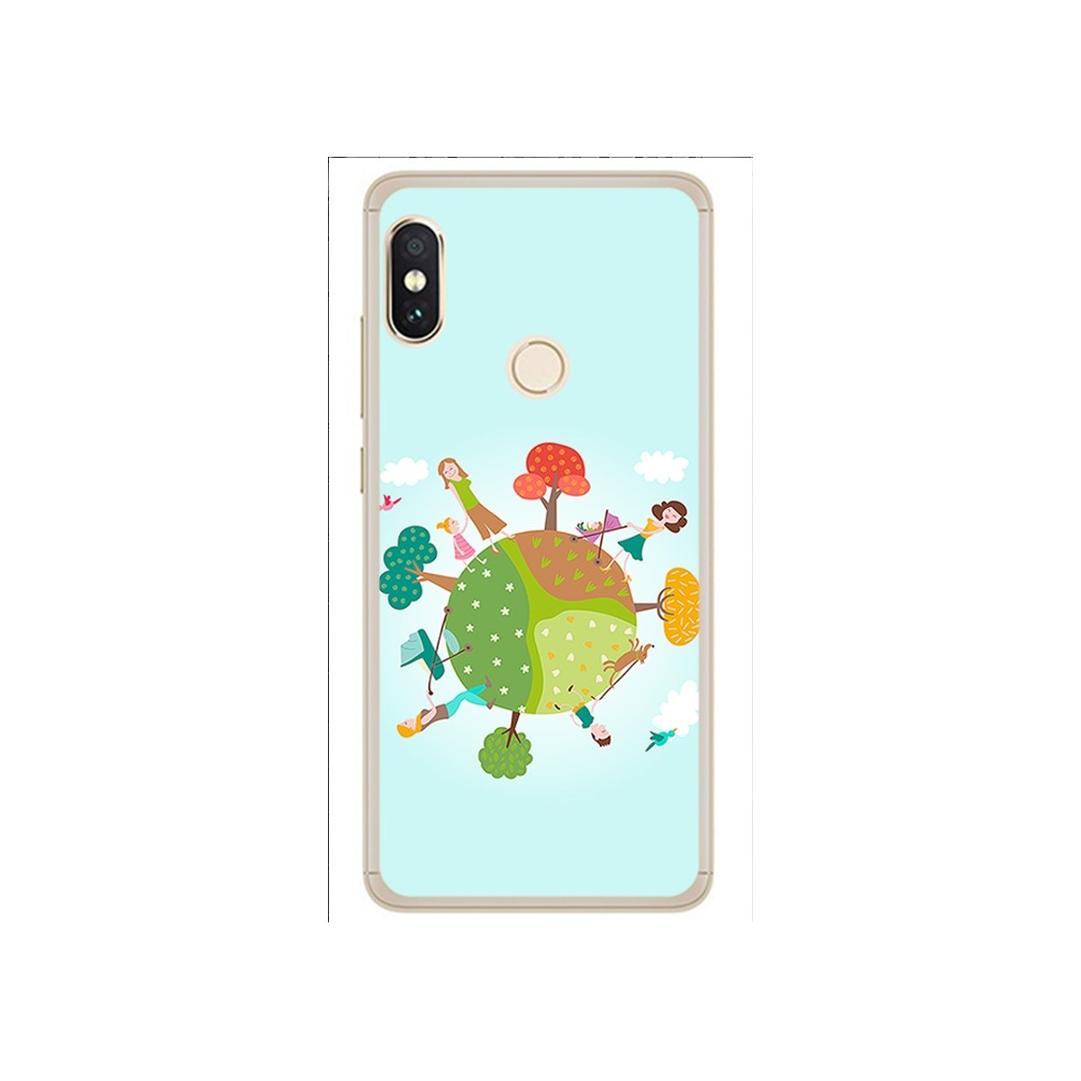 Funda Gel Tpu para Xiaomi Redmi Note 5 / Note 5 Pro Diseño Familia Dibujos