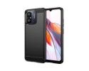 Funda Gel Tpu Tipo Carbon Negra compatible con Xiaomi Redmi 12C