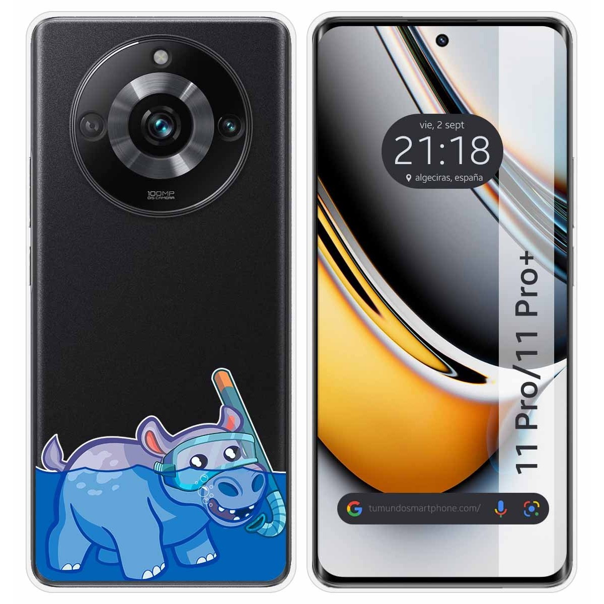 Funda Silicona Transparente para Realme 11 Pro / 11 Pro+ Plus 5G diseño Hipo Dibujos