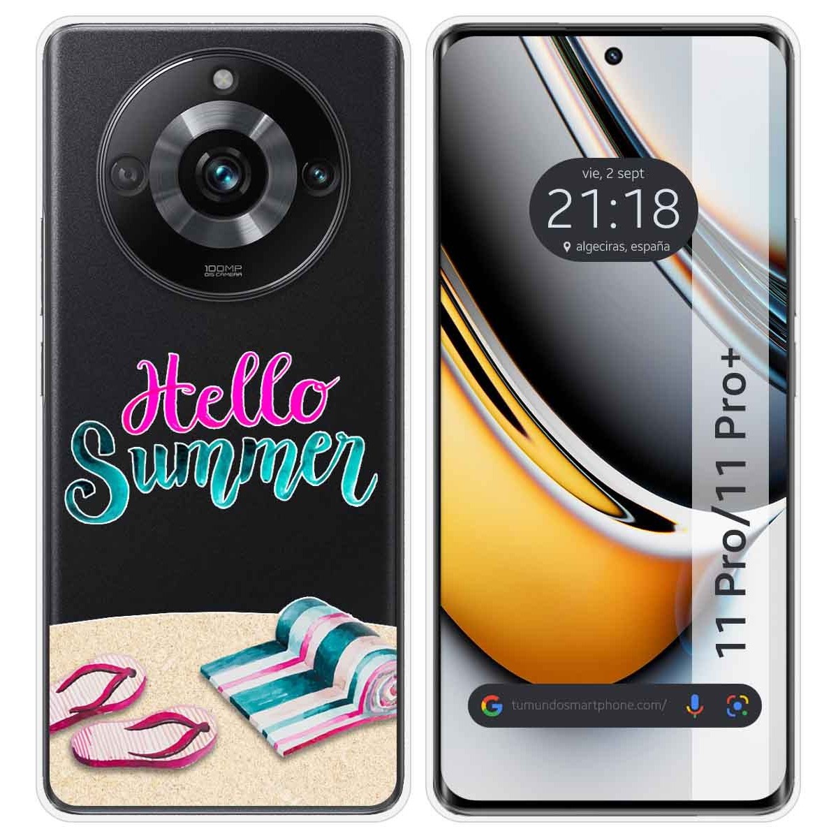Funda Silicona Transparente para Realme 11 Pro / 11 Pro+ Plus 5G diseño Summer Dibujos