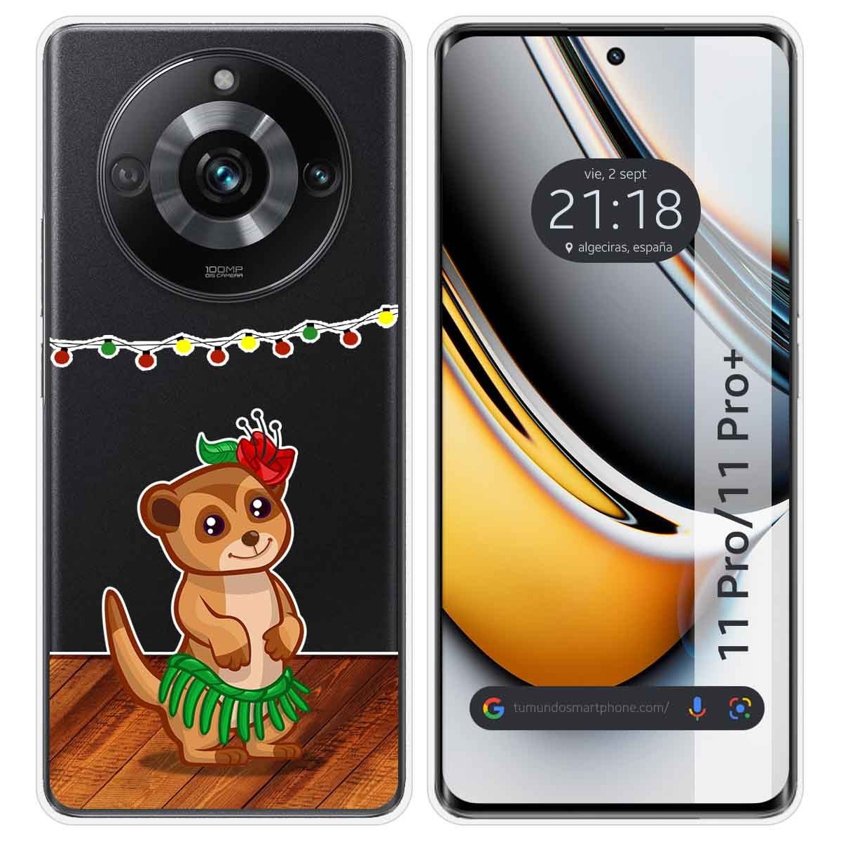 Funda Silicona Transparente para Realme 11 Pro / 11 Pro+ Plus 5G diseño Suricata Dibujos