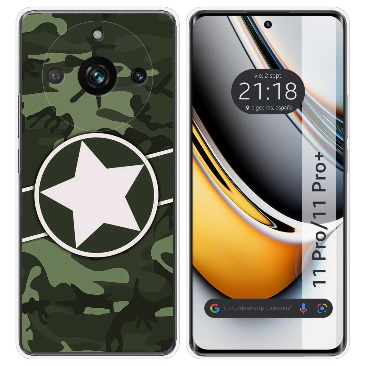 Funda Silicona para Realme 11 Pro / 11 Pro+ Plus 5G diseño Camuflaje 01 Dibujos