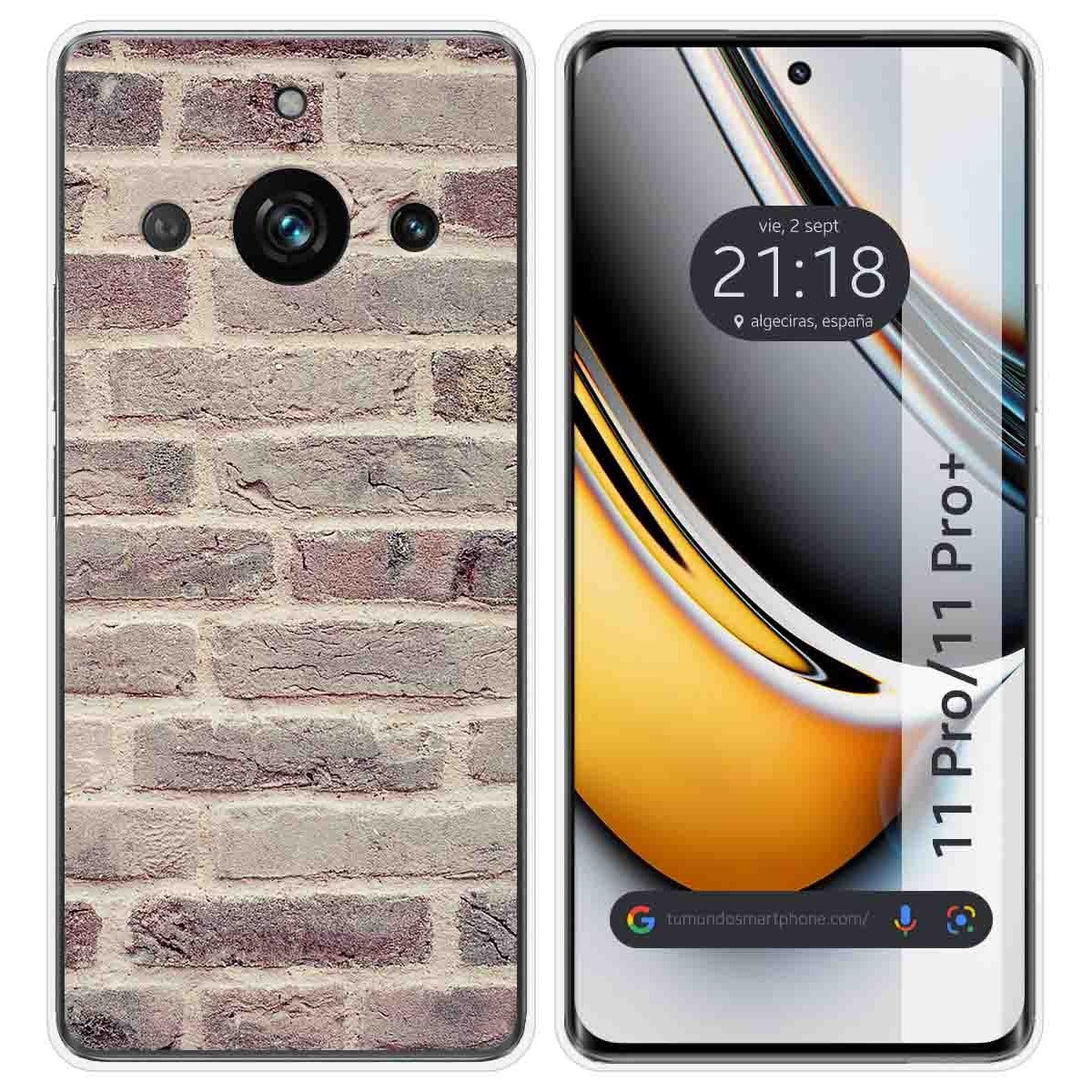 Funda Silicona para Realme 11 Pro / 11 Pro+ Plus 5G diseño Ladrillo 01 Dibujos