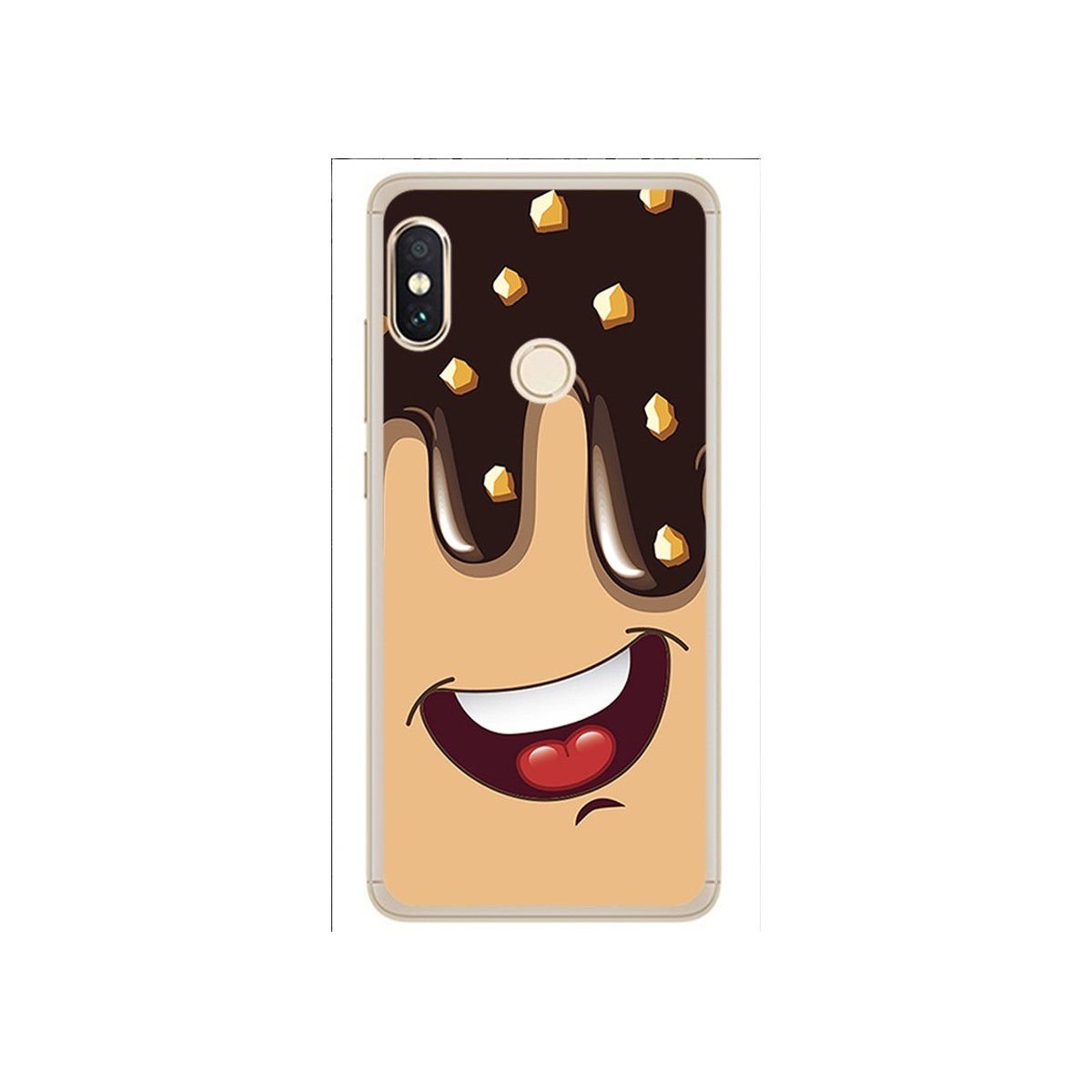 Funda Gel Tpu para Xiaomi Redmi Note 5 / Note 5 Pro Diseño Helado Chocolate Dibujos