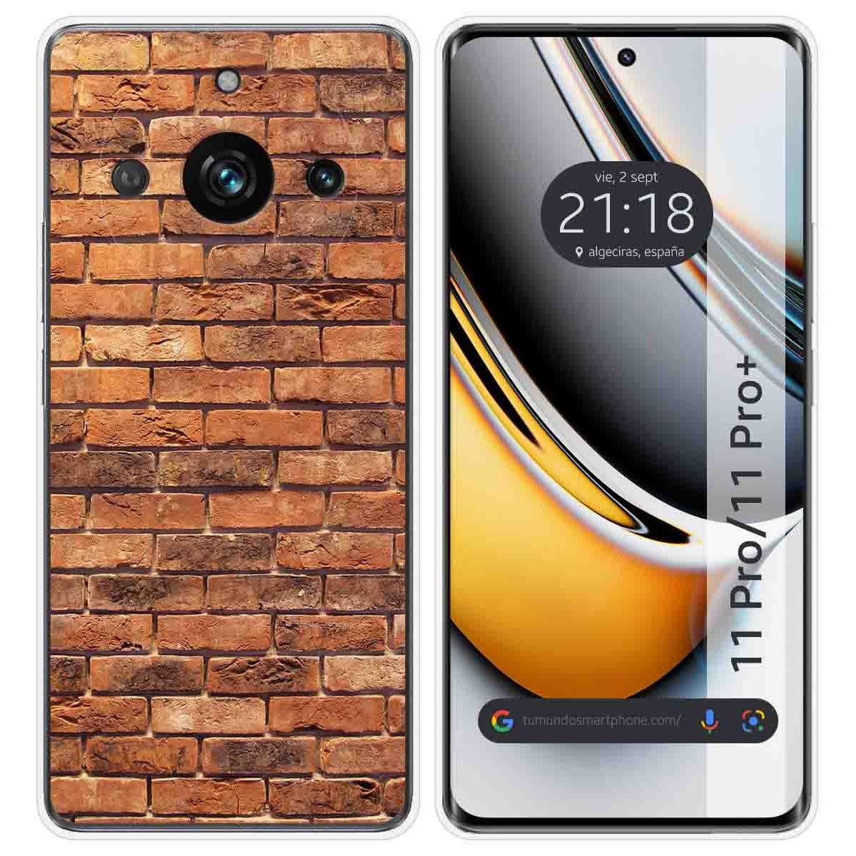 Funda Silicona para Realme 11 Pro / 11 Pro+ Plus 5G diseño Ladrillo 04 Dibujos