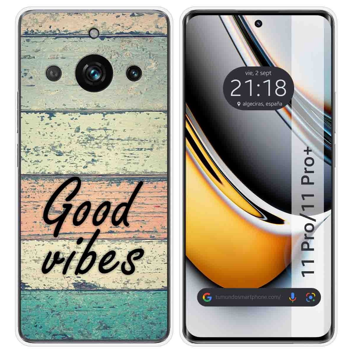Funda Silicona para Realme 11 Pro / 11 Pro+ Plus 5G diseño Madera 01 Dibujos