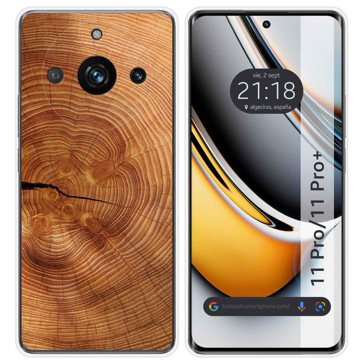 Funda Silicona para Realme 11 Pro / 11 Pro+ Plus 5G diseño Madera 04 Dibujos