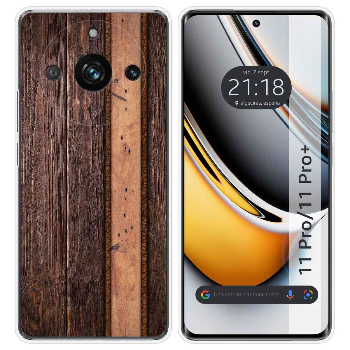 Funda Silicona para Realme 11 Pro / 11 Pro+ Plus 5G diseño Madera 05 Dibujos