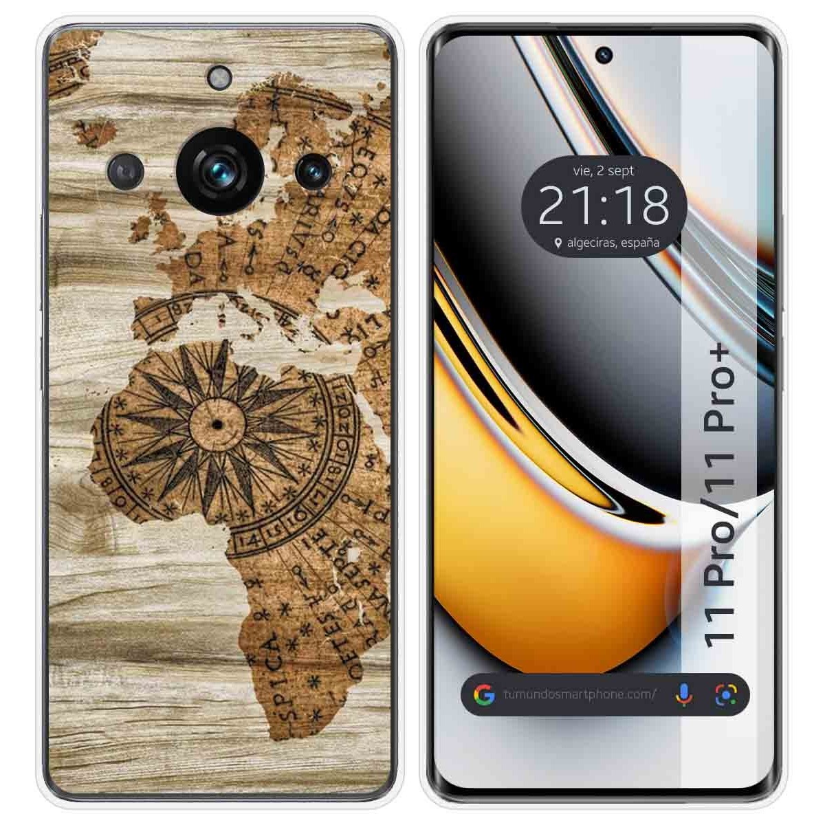 Funda Silicona para Realme 11 Pro / 11 Pro+ Plus 5G diseño Madera 07 Dibujos