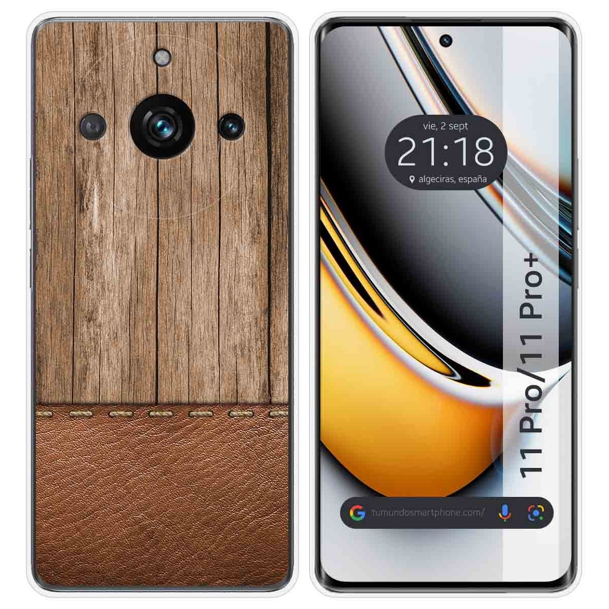 Funda Silicona para Realme 11 Pro / 11 Pro+ Plus 5G diseño Madera 09 Dibujos